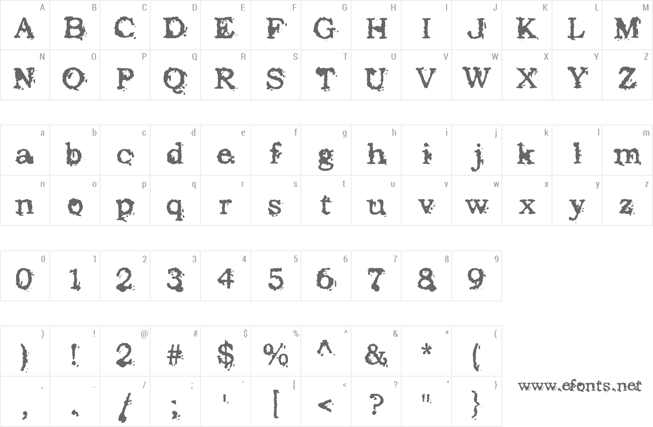 Font Struck Dead preview